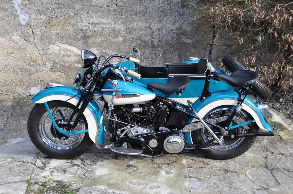 Harley Davidson OHV Knucklehead Modell E Gespann 1947