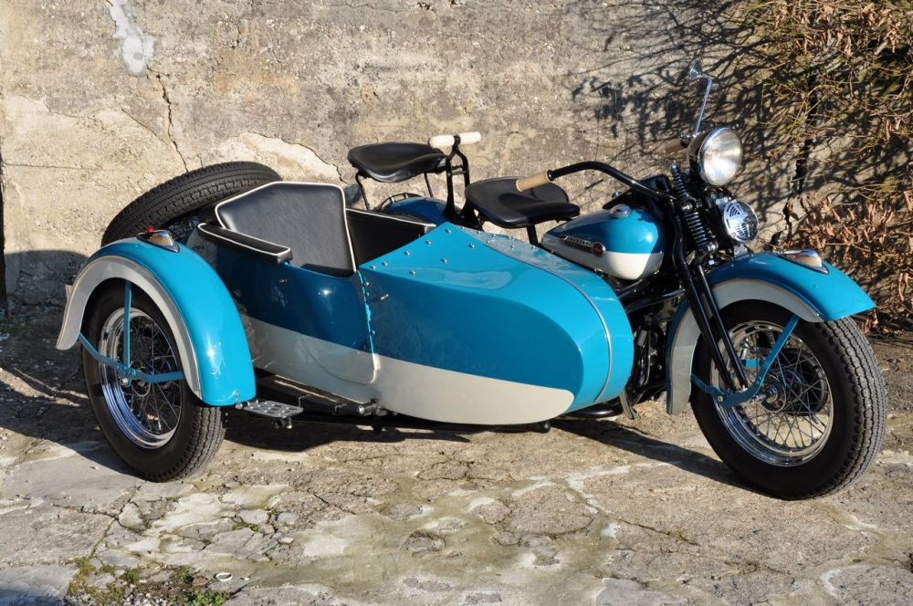 Harley Davidson OHV Knucklehead Modell E Gespann 1947