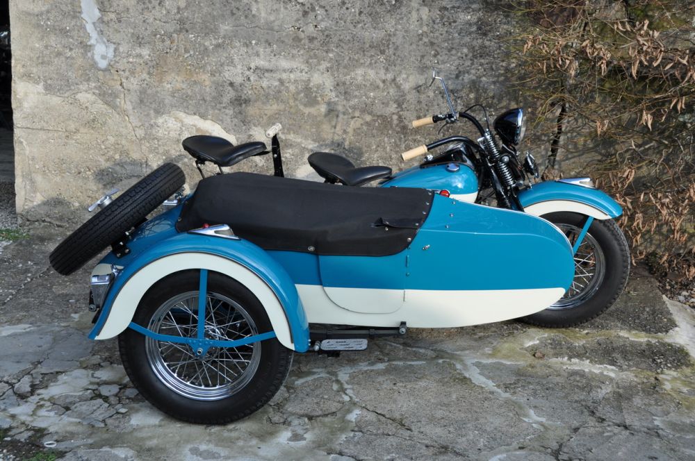 Harley Davidson OHV Knucklehead Modell E Gespann 1947