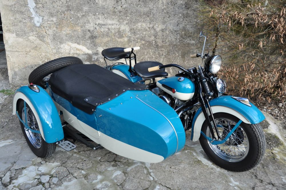 Harley Davidson OHV Knucklehead Modell E Gespann 1947