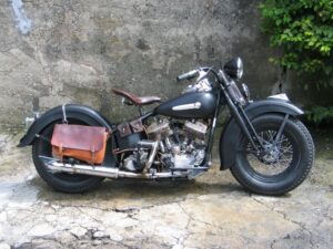 Harley-Davidson Flathead UL 74" 1946 schwarz matt