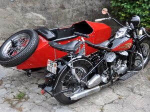 Harley-Davidson Flathead UL 74" Gespann, 1939