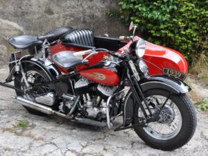 Harley-Davidson Flathead UL 74" Gespann, 1939