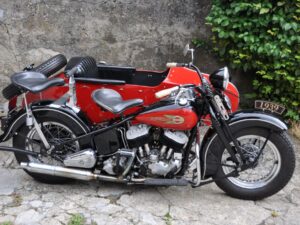 Harley-Davidson Flathead UL 74" Gespann, 1939