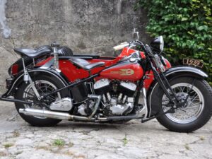 Harley-Davidson Flathead UL 74" Gespann, 1939