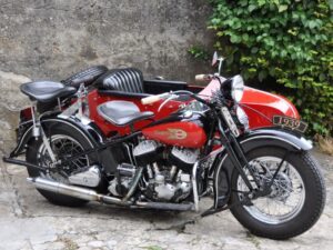 Harley-Davidson Flathead UL 74" Gespann, 1939