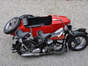 Harley-Davidson Flathead UL 74" Gespann, 1939