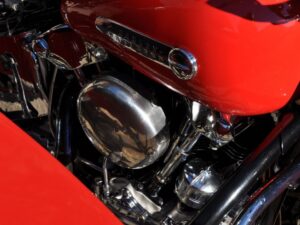 Harley-Davidson OHV Knucklehead 1947 with right hand sidecar