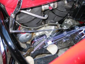 Harley-Davidson Knucklehead FL 74" with left hand sidecar, 1947