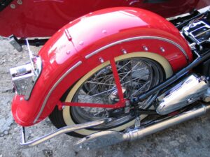 Harley-Davidson Knucklehead FL 74" with left hand sidecar, 1947